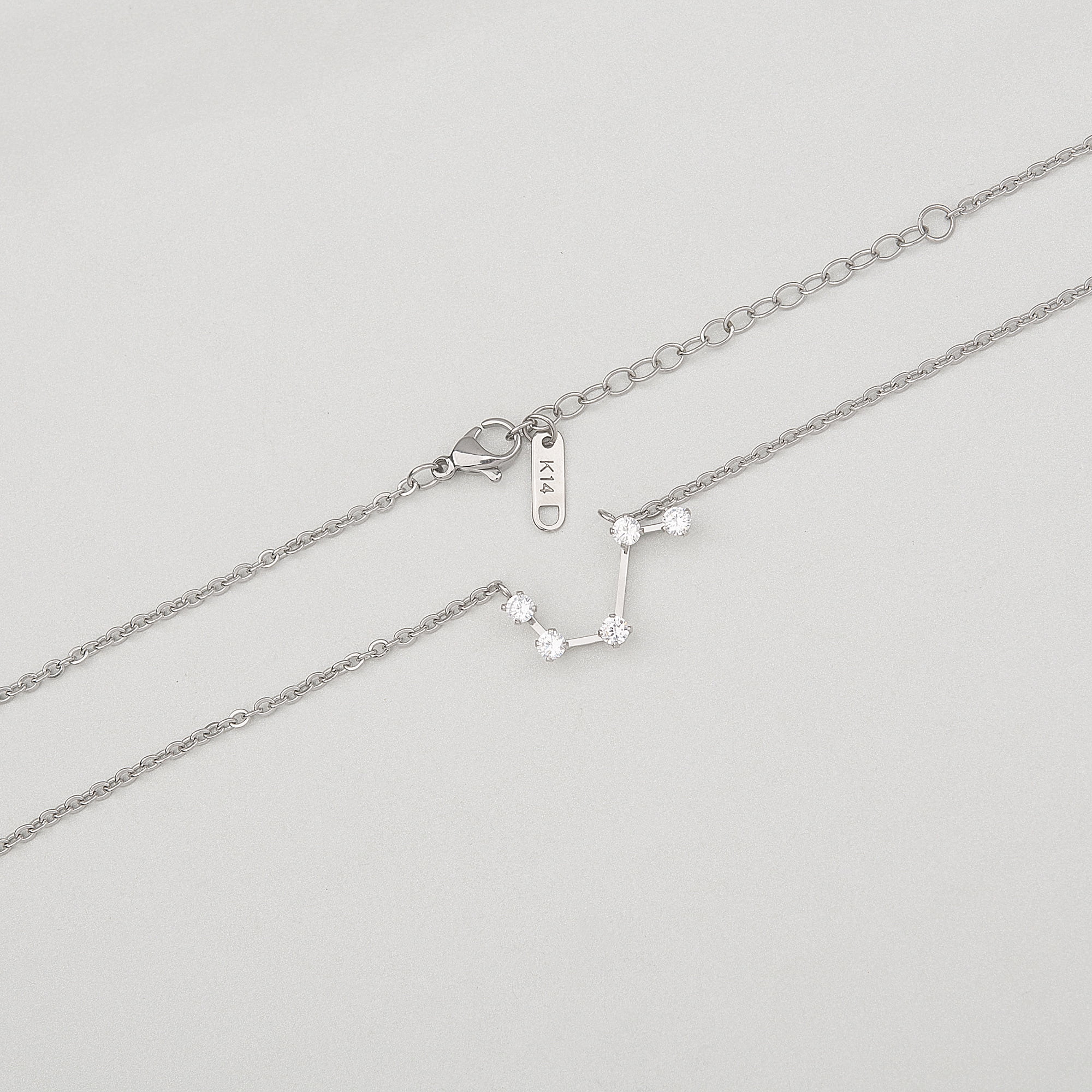Anavia Zodiac Necklace Birthday Gifts for Girlfriend - Stainless Steel Zodiac Constellation Crystal Necklace - Zodiac Dainty Jewelry for Women [Silver, Scorpio]