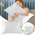 thumbnail image 2 of PYPESEEWY Warehouse Funda De Almohada De Seda Solid Color Faux Silk Pillowcase Silk No Zipper Envelope Pillow Pillow Cover White Pillow Cases Set of 4 Cotton, 2 of 7