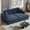Blue, variant on Harper & Bright Designs Oversized Loveseat Sofa Chaise Lounge Extra Deep Seat Corduroy Sleeper Sofa for 2 People with USB Ports & Cup Holders for Living Room, Black