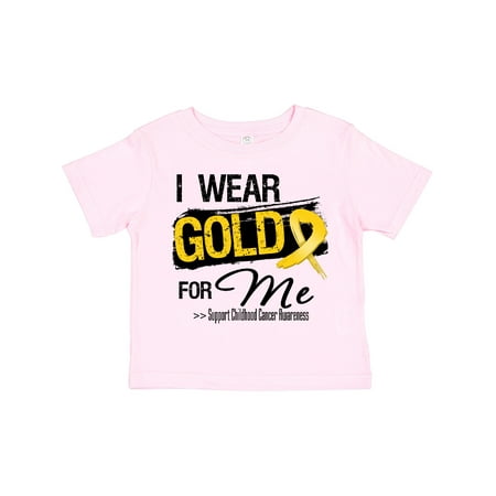 

Inktastic Childhood Cancer Ribbon for Me Gift Toddler Boy or Toddler Girl T-Shirt