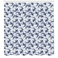 thumbnail image 2 of Ambesonne Fish Shower Curtain, Eastern Traditional Animal, 69"Wx84"L, Dark Blue White, 2 of 2