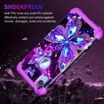 thumbnail image 2 of Casetego For iPhone XR Case,Glow in The Dark Three Layer Heavy Duty Shockproof Hard Plastic Bumper+Soft Silicone Protective Case for Apple iPhone XR,Dark Butterfly, 2 of 6