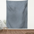 thumbnail image 4 of Ambesonne Floral Fabric by the Yard Upholstery, Eastern Japanese Ornate, 1 Yard, Charcoal Grey Dark Blue, 4 of 5
