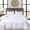Grey Twisted Flower, variant on Feather Comforter Queen Size, Filled with Feather and Downfiber, All Season White Luxury Hotel Fluffy Bed Comforter, Ultra Soft 100% Cotton Duvet Insert, 90x90 Inch