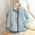 thumbnail image 2 of Yigetop Womens Puffer Jacket, Printed Plus Size Women's Winter Quilted Jacket Long Sleeved Button Down Jacket Lightweight Padded Jacket Lightweight Puffer Jacket Women Light Blue 3XL, 2 of 4