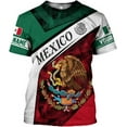 thumbnail image 3 of Personalized Name Mexican Shirts 3D Customized Mexico Shirt US Flag, Mexican Shirts for Women Unisex (3XL), 3 of 5