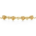 thumbnail image 2 of Gem Stone King 18K Yellow Gold Plated Silver Yellow Citrine and White Lab Grown Diamond Bracelet for Women (2.64Cttw, Gemstone November Birthstone, Heart Shape 6X6MM, Fully Adjustable up to 9 inches), 2 of 5
