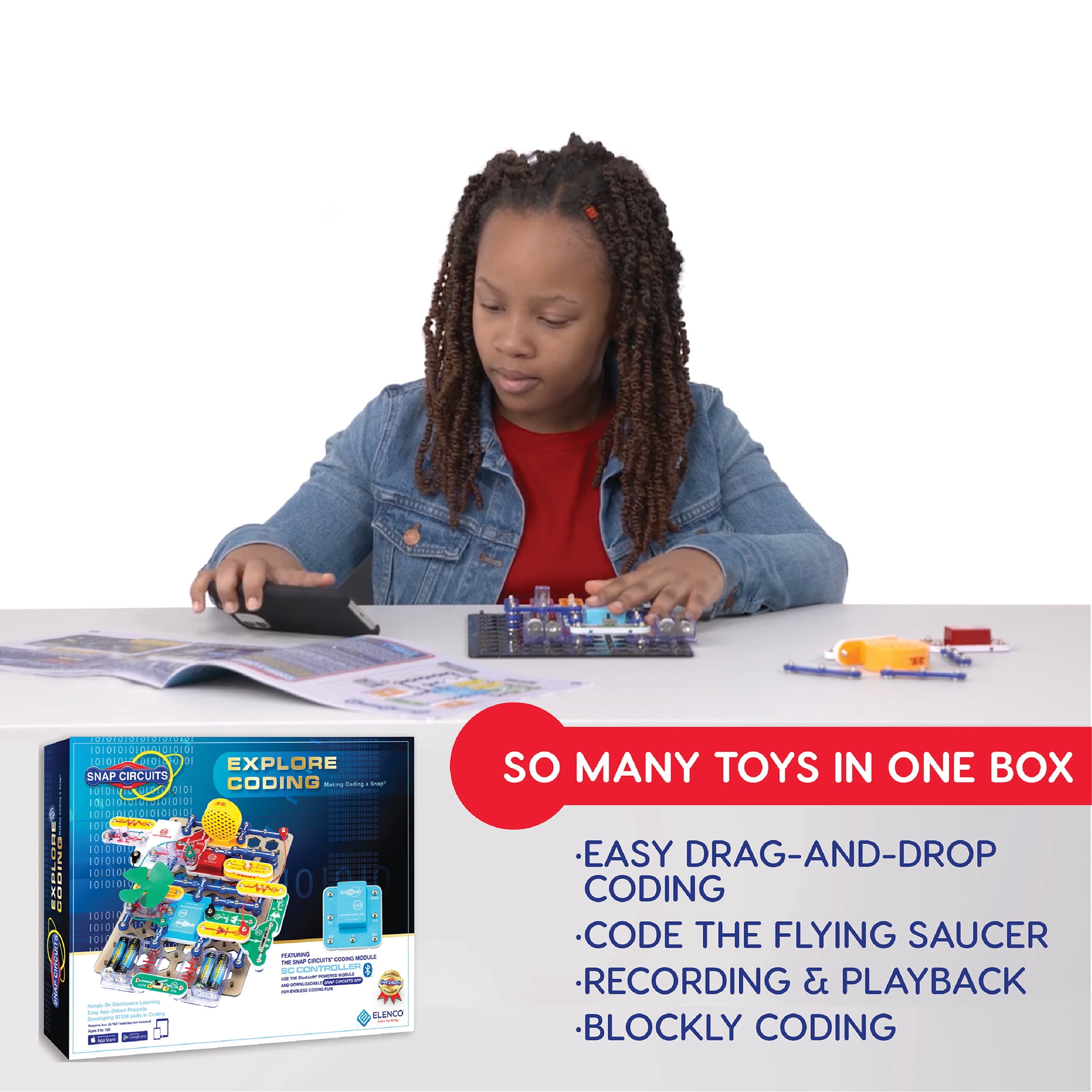 Snap Circuits Explore Coding, STEM Building Toy for Ages 8 to 108