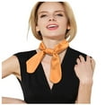 thumbnail image 3 of KLOY2K Women's Retro Small Silk Scarf - 70*70CM Lightweight Smooth Silk Texture, Simple Style Decorative Scarf for Neck Hair Bag Decoration,Orange,One Size, 3 of 10