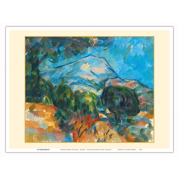 Mount Sainte–Victoire France - From an Original Color Painting by Paul Cézanne c.1904 - Master Art Print (Unframed) 9in x 12in