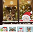 thumbnail image 2 of Pegatinas de Navidad de copo de nieve de Papá Noel, pegatinas de vidrio de ventana estáticas de doble cara, decoraciones de ventana de Navidad de Año Nuevo, 2 of 4