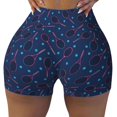 thumbnail image 2 of Picia Tennis Racket Printed Workout Shorts for Women Seamless Scrunch Butt Lifting High Waisted Yoga Gym Booty Running Moisture-wicking Short Pants-X-Large, 2 of 9