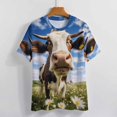 thumbnail image 3 of Farmhouse Highland Cow Funny Cattle And Flower T Shirts Basic T-Shirt Short Sleeve Ladies Tee Shirt Summer Graphic Clothing, 3 of 6