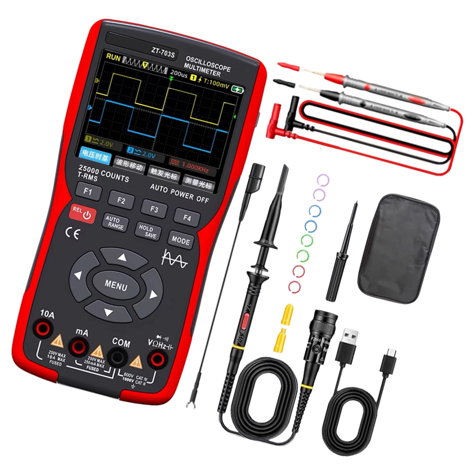 3.5inch Color Screen Digital Multimeter With Oscilloscope Generator For Electronic Testing Electronics Circuit Repair