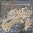 thumbnail image 1 of Ahgly Company Machine Washable Indoor Square Industrial Modern Cloudy Gray Area Rugs, 8' Square, 1 of 7