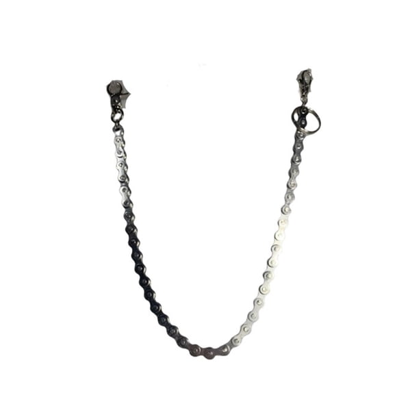 Minnieouse Cadenas de pantalones punk. Moda Rock Metal Silver Key Ring Street Style Pantalones de cintura doble Cadena Jeans Accesorios Hombres Regalos Accesorios de disfraces Minnieouse AP014113-01