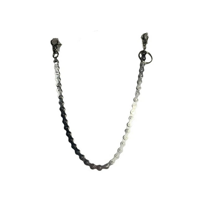 Guardurnaity Cadenas de pantalones punk. Moda Rock Metal Silver Key Ring Street Style Pantalones de cintura doble Cadena Jeans Accesorios Hombres Regalos Accesorios de disfraces Guardurnaity AP014113-01