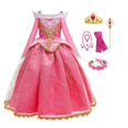 thumbnail image 1 of Vestido de Cosplay de La Bella Durmiente para niñas, mangas largas, hombros descubiertos, regalo de Halloween y Navidad, ropa de princesa de fiesta de lujo, 1 of 4