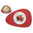 thumbnail image 1 of Uxcell Manteles y Posavasos de Silicona, Protectores de Encimera Antideslizantes e Impermeables, Manteles Resistentes al Calor en Forma de Gota para Uso Interior y Exterior, Rojo (5 + 17.7 Pulgadas), 1 of 7