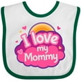 thumbnail image 3 of Inktastic I Love My Mommy Girls Girls Baby Bib, 3 of 4