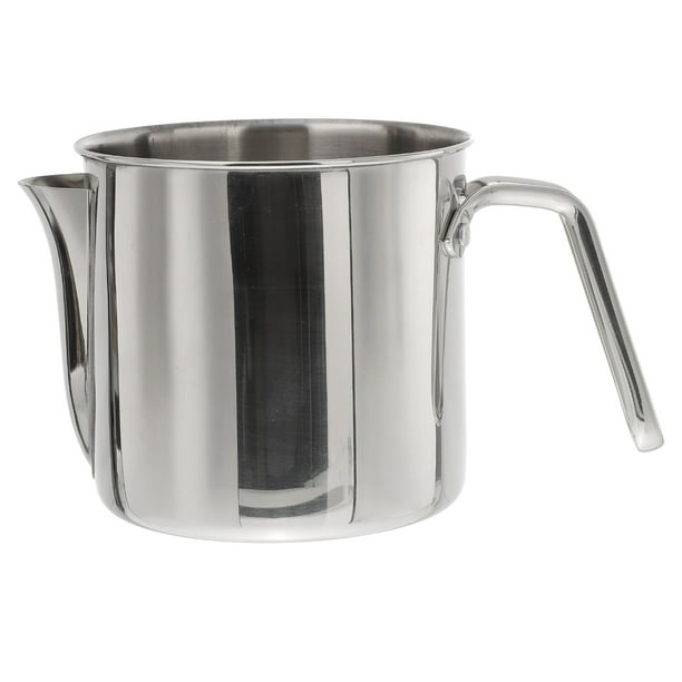 1 colador de grasa, jarra para grasa con filtro de malla y filtro de aceite de cocina (plateado)