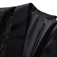 thumbnail image 5 of IYTR Stylish Suit Coat with Pocket Long Sleeve Jacket Single Breasted Lapel Coat Men's Fashion Suit Jacket Sequins Black S, 5 of 5