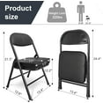 thumbnail image 4 of Mini Folding Chair, Garage Stool, Portable Camping Chair with Padded Seat, Lightweight and Compact Lawn Chair, for Patio, Garage, Camping, Fishing, Hiking, Hunting, Picnic, Beach, Black, 4 of 10