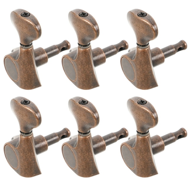 KAKOWELY 6pcs Electric Guitar Tuners Bass Tuning Pegs Copper Guitar Tuning Key String Tuning Tool For Instrument Tuning Bass Machine Head Replacement,1.77X"X1.5"X1.1"