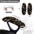 thumbnail image 6 of SCRAWLGOD 3 Pcs Set Breathable Computer Chair Slipcover with Arm Covers Stretchable High Back Chair Cover Cozy Dustproof Rotating Chair Protector, Mushroom Daisy Floral Leaf, S, 6 of 7
