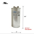 thumbnail image 2 of 45/7.5 MFD uF Dual Run Capacitor 370 440 vac Volts AC Motor HVAC 45+7.5, 2 of 3