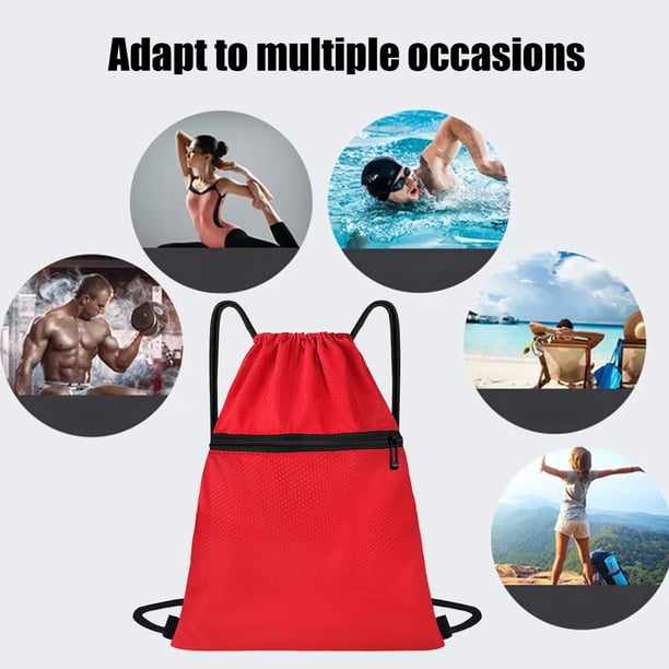 Sac à Dos Cordon de Serrage Étanche Sac Gym avec Compartiment Chaussure Sac à Dos Cordon de Serrage Étanche Sac Gym avec Compartiment Chaussure