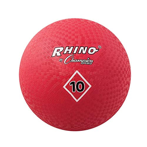 Red 10-inch Classic Gym Playground Ball Dodgeball Kickball Ball For Kids 