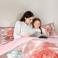 thumbnail image 5 of Castle Fairy 3D Floral Rose Bedding Comforter Set 2pcs for Girls Boys,Spring Garden Twin Comforter Sets Microfiber,Dreamy Princess Breathable Bedding Set,Super Cozy Room Decor,Reversible, 5 of 8