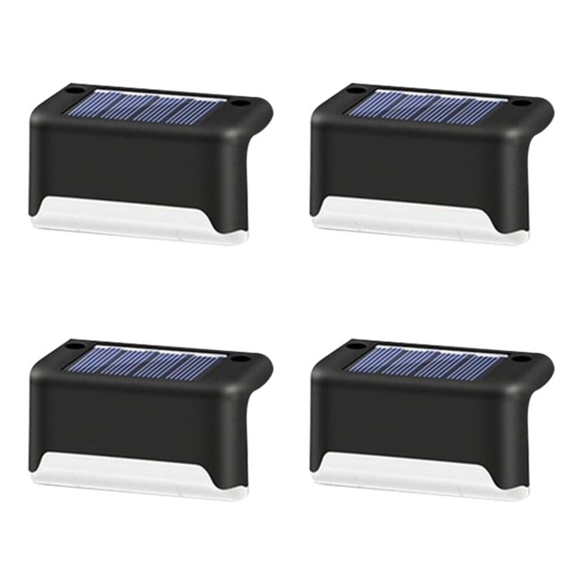 POINTERTECK 8Pcs LED Solar Path Stair Outdoor Light Garden Fence Landscape Lamp Lights Decor Brown