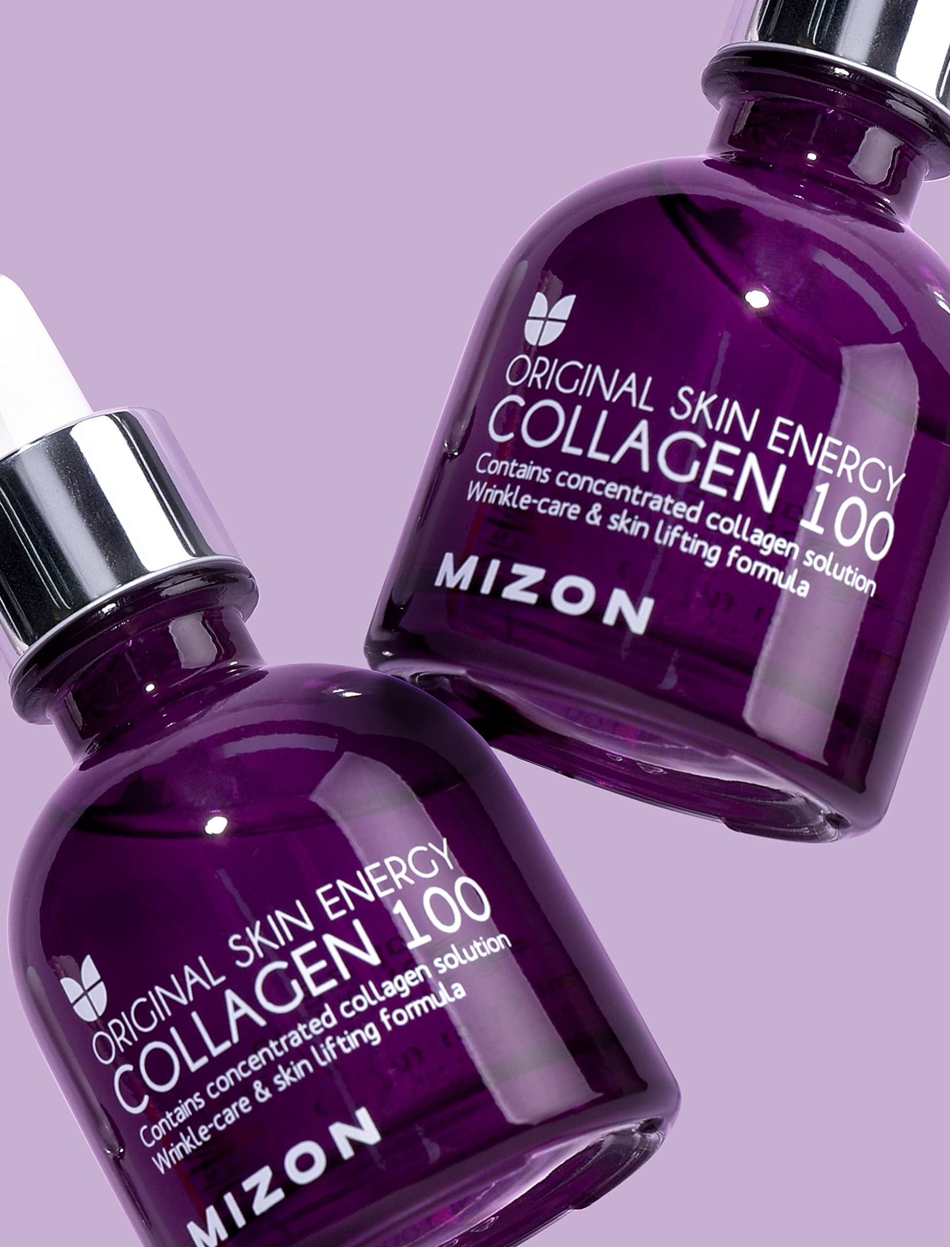 Collagen 100 Korean Ampoule with Concentrated Marine Collagen Elasticity Booster Serum Peptides Deep Hydration 1.01 fl. oz