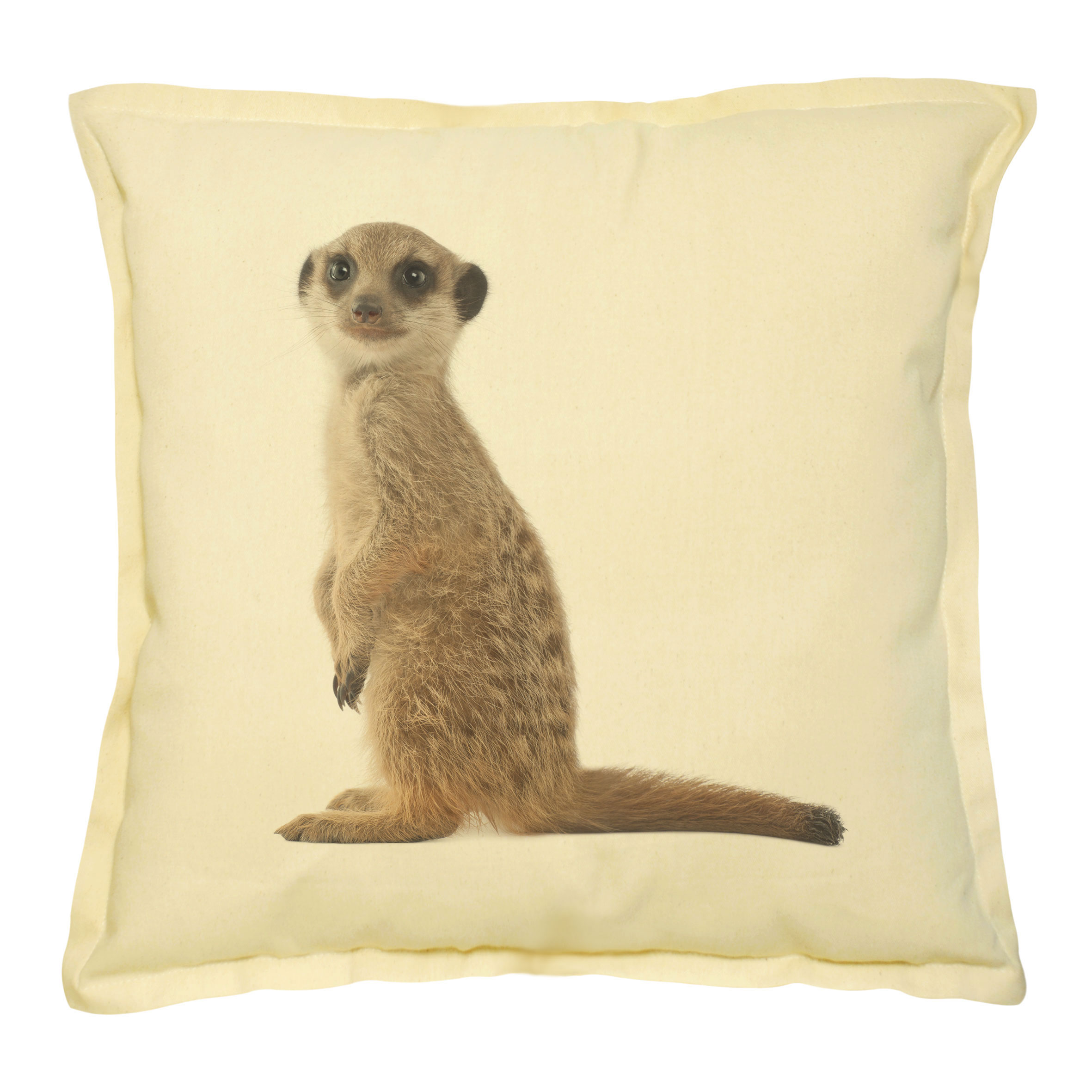 Meerkat Printed Khaki Decorative Throw Pillows Cushion Case VPLC_02