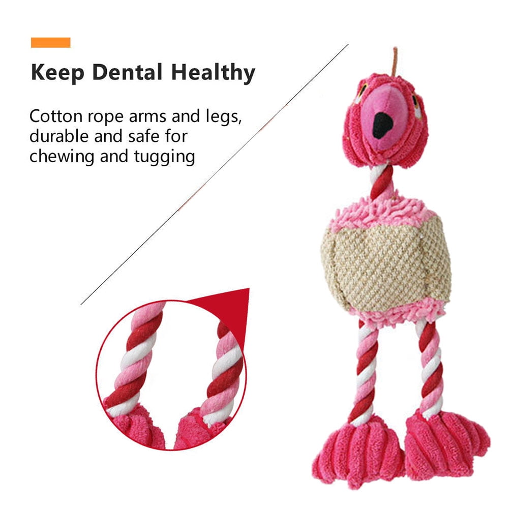 Kepooman Dog Chew Toy for Teething Chewing and Playtime, No Stuffing Plush Animal Dog Squeaky Toy, Single, Pink Kepooman Dog Chew Toy for Teething Chewing and Playtime, No Stuffing Plush Animal Dog Squeaky Toy, Single, Pink