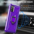 thumbnail image 3 of FYBTO Designed for Samsung Galaxy A02S Case with 2PCS Tempered Glass Screen Protector, Military Grade Protection Heavy Duty Shockproof Phone Case Cover with 360 Ring Kickstand for Samsung A02S, Black, 3 of 5