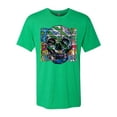 thumbnail image 3 of Wild Bobby, Colorful Abstract Skull Face Streetwear Mens Premium Tri Blend T-Shirt, Envy, Small, 3 of 3