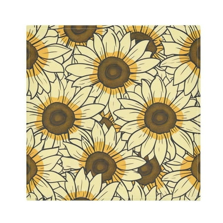 

Napkin Satin Napkin 20*20Inchx4 Kitchen Towel Dinner Plate Towel Decorative Towel Napkin Tea Towel Suitable For Kitchen Table Yellow Sunflower