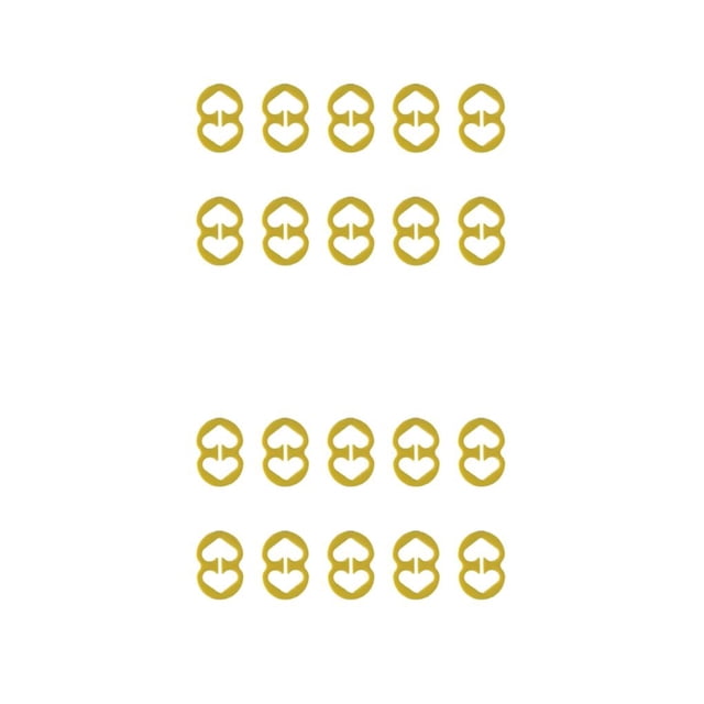 pitrice 10 Pieces ABS Women Bra Strap Clip Solid Color Nonslip Heart Shape Replacement Universal Converter Accessories Yellow 2Set