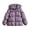 Purple, variant on Faraee Girls Hooded Puffer Jacket Ruffle Collar Zip Up Lightweight Warm Winter Coat Windproof Outerwear for Little Girl 2‑8Y