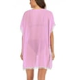 thumbnail image 4 of KingShop Womens Cover Up Dress Beach Wear Cover Up Pom Pom Swimwear Bandage V-Neck Swim Bathing Suit Loose Beachwear, 4 of 6