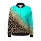 thumbnail image 3 of Gibobby Chaquetas ligeras diarias informales para mujer, chaqueta informal ligera con cremallera, abrigo con estampado Floral, cuello levantado, prendas de vestir deportivas (Verde, L), 3 of 5