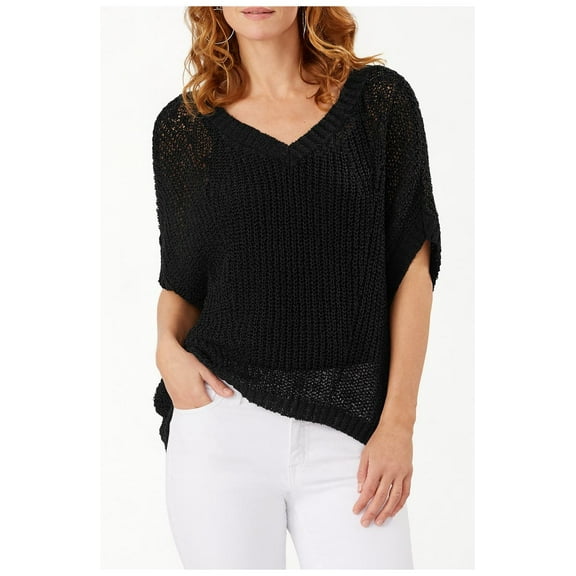 Tommy Bahama Marlina Tape Yarn Pullover, Black, Small
