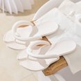 thumbnail image 2 of Xunlbb Flip Flops for Women Portable Couple Sandals Home Solid Color Non Slip Bathing Shoes Waterproof Beach Travel Hotel Sandals Summer Beach Slippers Full Size, 2 of 7