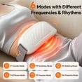 thumbnail image 6 of EMS Abdominal Massager Belt, Cordless Abdomen Muscle Stimulator with 3 Heat & 6 Massage Modes, Portable Slimming Body Shaping Massage Belt, Heated Belly Massager for Waist Abdomen Back Legs, White, 6 of 12