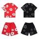thumbnail image 4 of 2025 Summer Men's Shorts Set, Hip Hop Style,Cotton, Casual Fitness, Travel Ready,2-Piece, 4 of 5