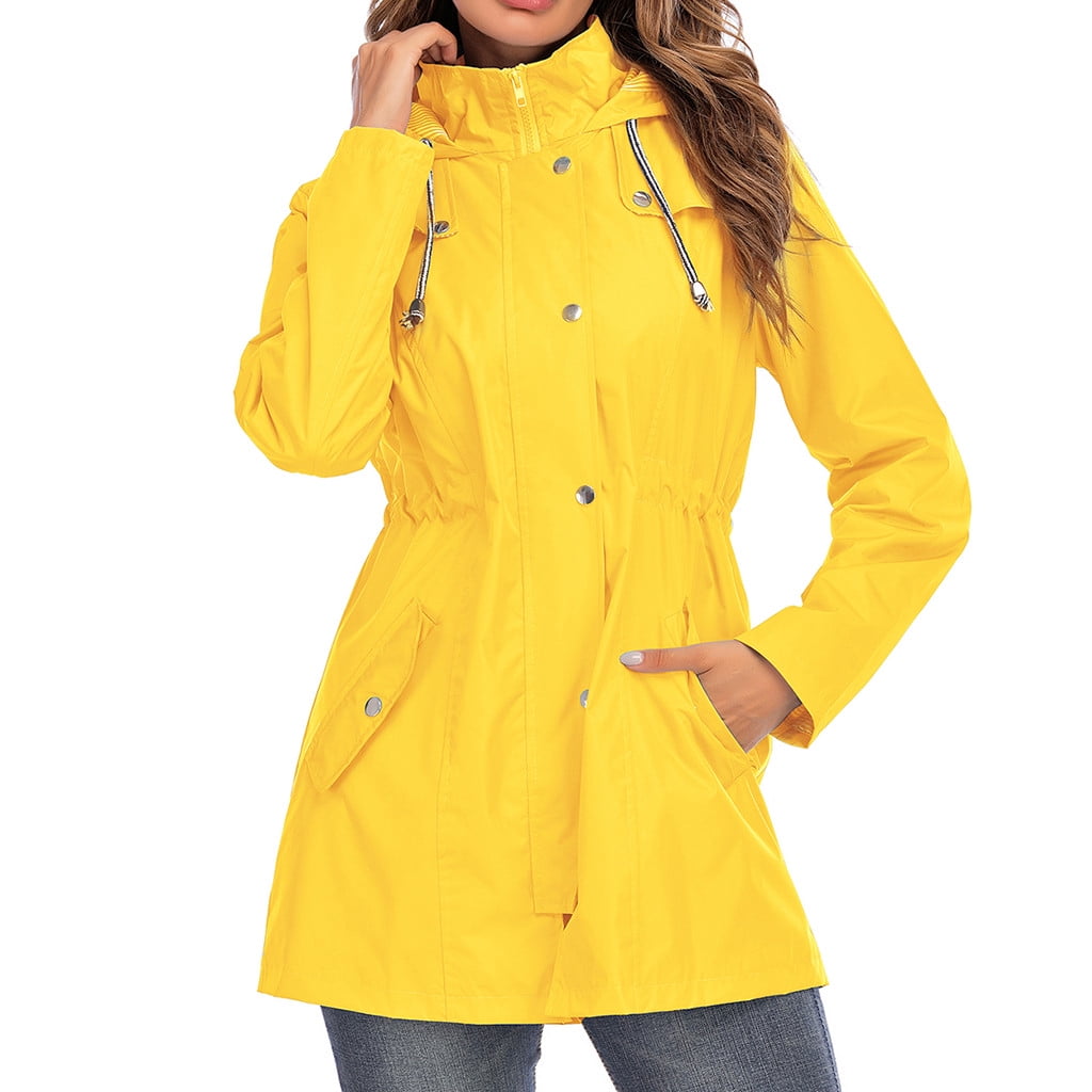 Lyinloo Women Hooded Waterproof Zipper 