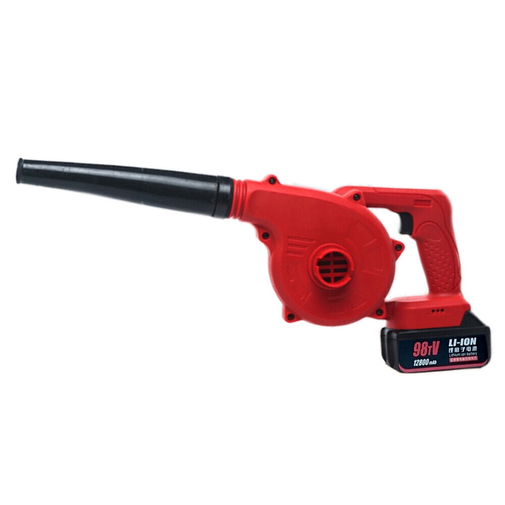 Portable Cordless Blower Handheld High Speed Leaf Blower Cordless with Battery And Charger 20v/12800mah also for Car (Red)